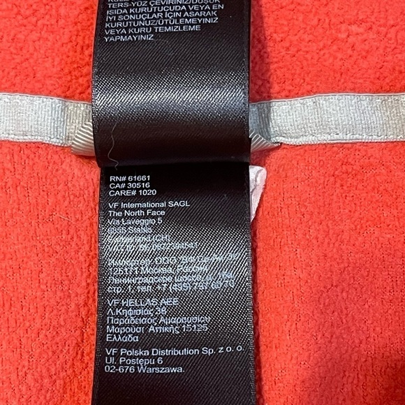 The North Face Orange Fleece Long Sleeve Quarter Zip Size Small - Picture 11 of 12